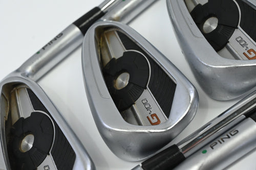 Ping G400 Irons / 4-PW+UW / Green Dot / Stiff Flex Ping AWT 2.0 Shafts