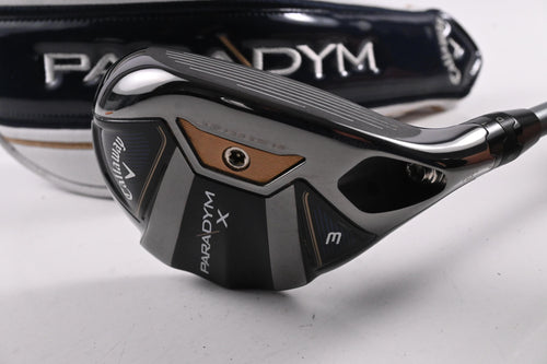 Callaway Paradym X #3 Hybrid / 18 Degree / Regular Flex HZRDUS Silver 65 Shaft