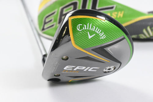 Left Hand Callaway Epic Flash #3 Wood / 15 Degree / Senior Flex EvenFlow Green