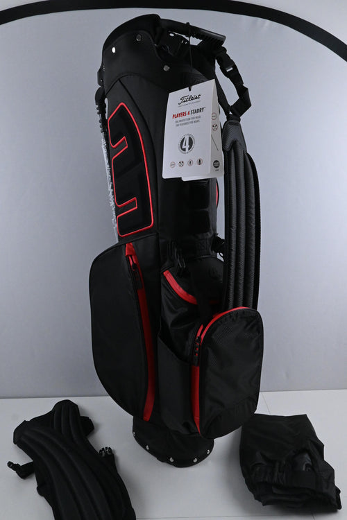 Titleist Players 4 StaDry Team Carry Bag / 4-Way Divider / Black & Red