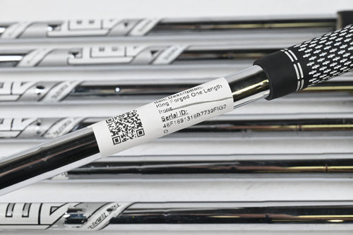 Cobra King Forged One Length Irons / 4-PW / Stiff Flex AMT Tour White Shafts