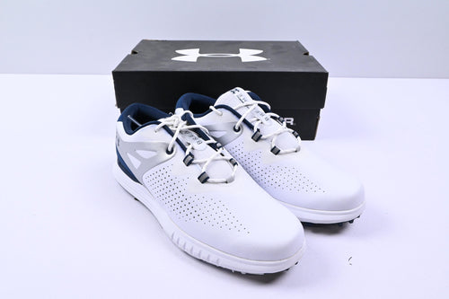 Ladies Under Armour Charged Breathe SL Golf Shoes / UK Size 4.5 / White & Navy