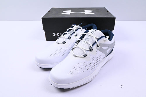 Ladies Under Armour Charged Breathe SL Golf Shoes / UK Size 4.5 / White & Navy