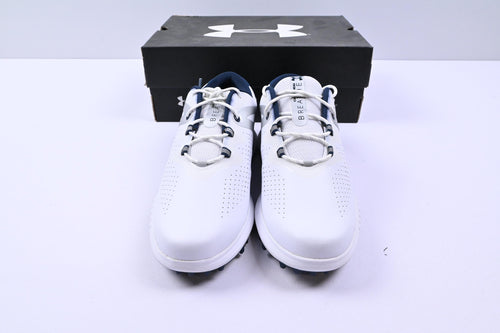 Ladies Under Armour Charged Breathe SL Golf Shoes / UK Size 4.5 / White & Navy