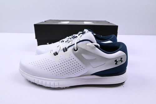 Ladies Under Armour Charged Breathe SL Golf Shoes / UK Size 4.5 / White & Navy