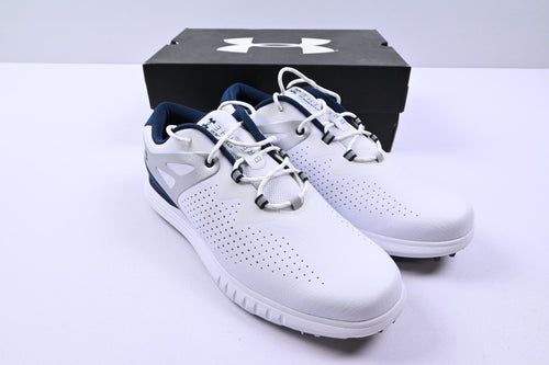Ladies Under Armour Charged Breathe SL Golf Shoes / UK Size 6.5 / White & Navy