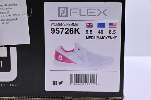 Ladies Footjoy Flex Golf Shoes / UK Size 6.5 / White & Pink