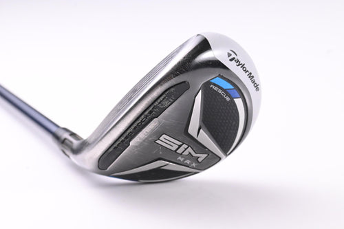 Left Hand Taylormade SIM Max #4 Hybrid / 22 Degree / Stiff Flex Ventus Blue 7