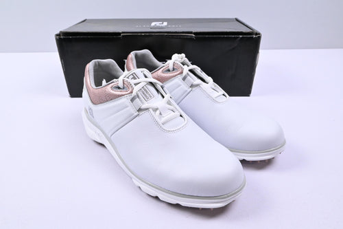 Ladies Footjoy Pro SL Golf Shoes / UK Size 7 / White & Brown