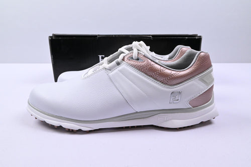 Ladies Footjoy Pro SL Golf Shoes / UK Size 7 / White & Brown