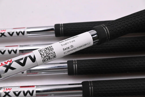 Left Hand Taylormade Stealth Irons / 5-PW+SW / Regular Flex KBS MAX MT 85