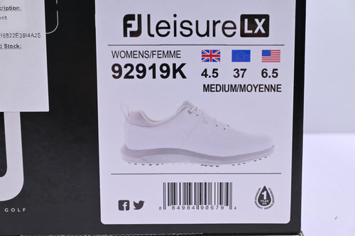 Ladies Footjoy Leisure LX Golf Shoes / UK Size 4.5 / White & Grey