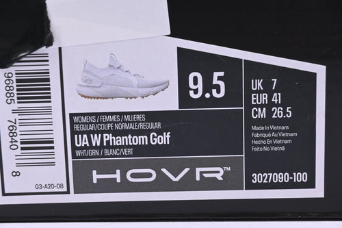Ladies Under Armour Phantom Golf Shoes / UK Size 7 / White & Grey