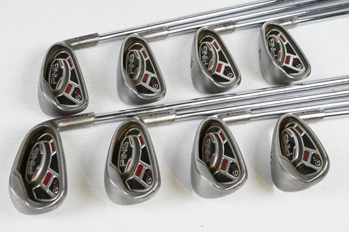 Ping G15 Irons / 4-PW+SW / Maroon Dot / Stiff Flex Ping AWT Shafts
