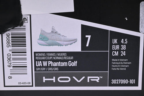 Ladies Under Armour Phantom Golf Shoes / UK Size 4.5 / White & Teal