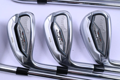 Left Hand Callaway Quantum Max Irons / 5-PW+SW / Stiff Flex KBS Max 90 Shafts