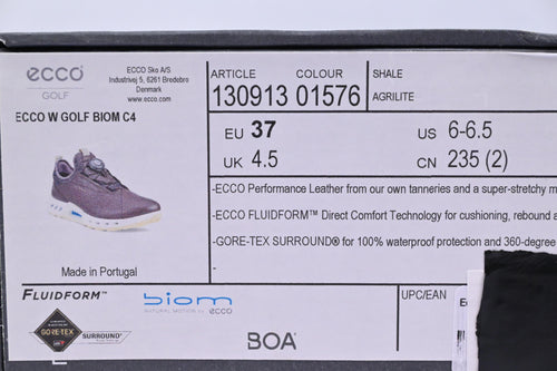 Ladies Ecco Biom C4 Golf Shoes / UK Size 4.5 / Dark Purple