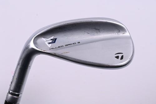 Left Hand Taylormade Milled Grind 3 Chrome Gap Wedge / 52 Degree / Stiff Flex