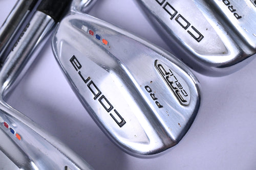 Cobra AMP Cell Pro Irons / 4-PW+GW / Stiff Flex Dynamic Gold Shafts