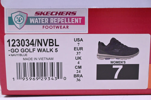 Ladies Skechers Go Golf Walk 5 Golf Shoes / UK Size 4 / Navy & White