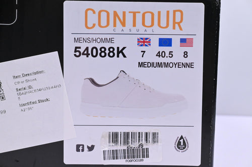 Footjoy Contour Casual Golf Shoes / UK Size 7 / Grey & White