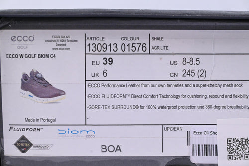 Ladies Ecco Biom C4 Golf Shoes / UK Size 6 / Purple