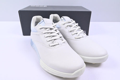 Ladies Ecco S-Three Golf Shoes / UK Size 5.5 / White & Light Blue