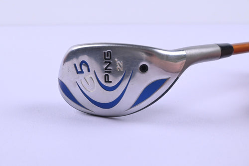 Ping G5 #4 Hybrid / 22 Degree / Stiff Flex Aldila NVS Orange Hybrid 85 Shaft