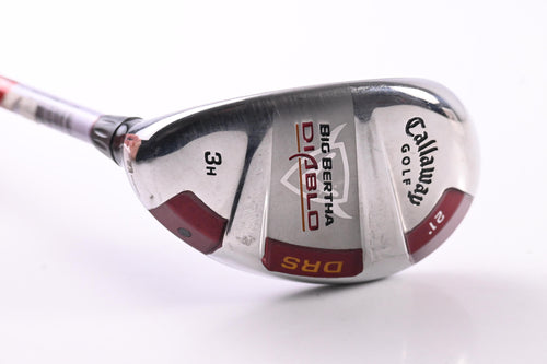 Left Hand Callaway Big Bertha Diablo #3 Hybrid / 21 Degree / Stiff Flex Callaway 60 Shaft