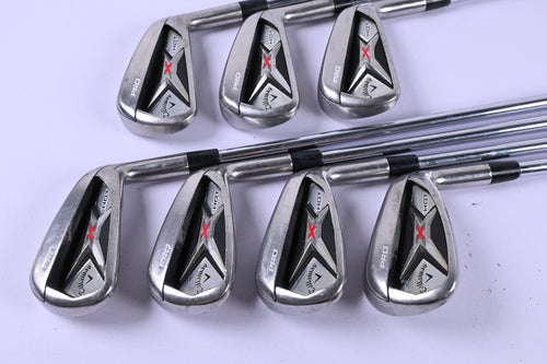 Callaway X Hot Pro Irons / 4-PW / Stiff Flex Project X Rifle 95 Shafts
