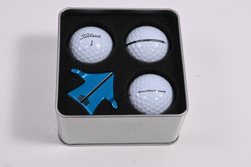 Scotty Cameron US Open Aero Alignment Tool / Turbo Blue / x3 Titleist Pro V1