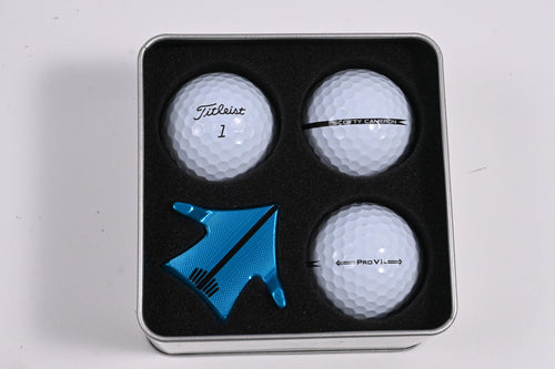 Scotty Cameron US Open Aero Alignment Tool / Turbo Blue / x3 Titleist Pro V1
