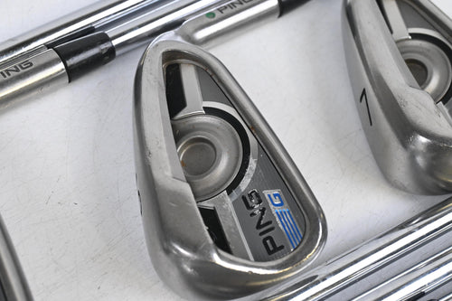 Ping G Series Irons / 4-PW+SW / Green Dot / Regular Flex Ping AWT 2.0 Shafts