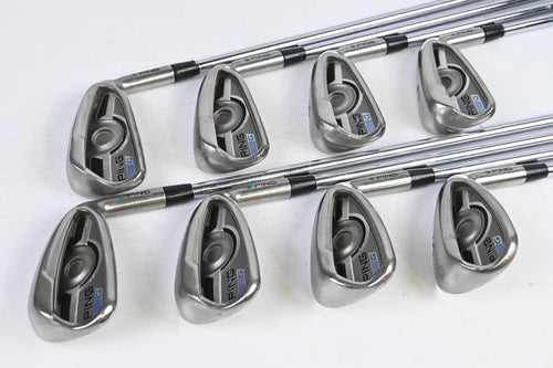 Ping G Series Irons / 4-PW+SW / Green Dot / Regular Flex Ping AWT 2.0 Shafts