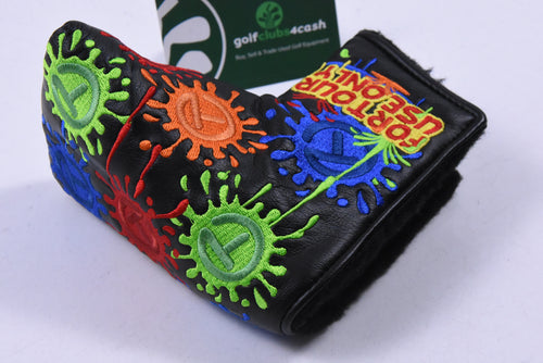 Scotty Cameron Circle T Rainbow Paint Splash Putter Cover / Mid-Mallet / Black