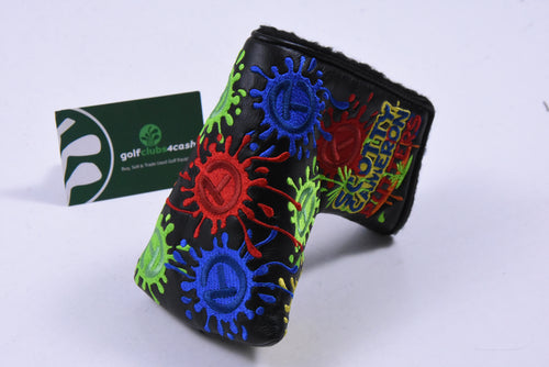 Scotty Cameron Circle T Rainbow Paint Splash Putter Cover / Mid-Mallet / Black