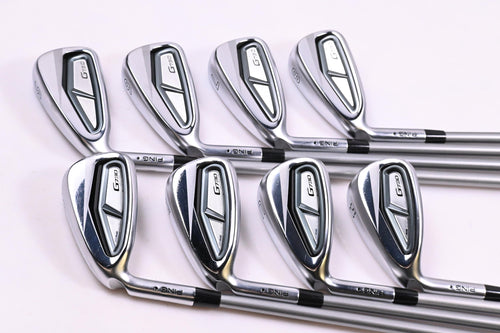 Left Hand Ping G730 Irons / 5-PW+GW+50 / Black Dot / Senior Flex Ping Alta Quick