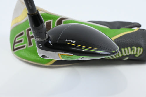 Ladies Callaway Epic Flash #3 Wood / 15 Degree / Ladies Flex Evenflow Green 40