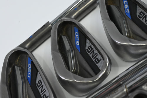 Ping G30 Irons / 4-PW+UW+SW / Blue Dot / Stiff Flex Ping CFS Distance Shafts