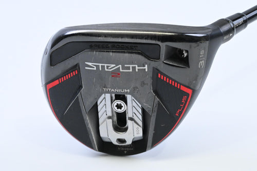 Taylormade Stealth 2 Plus #3 Wood / 15 Degree / Stiff Flex HZRDUS Smoke Red RDX