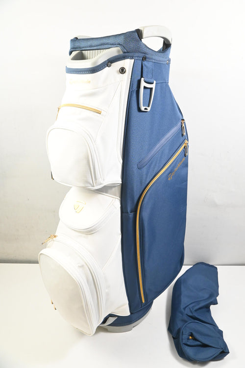 Taylormade Kalea Gold Cart Bag / 15-Way Divider / Navy, White & Gold