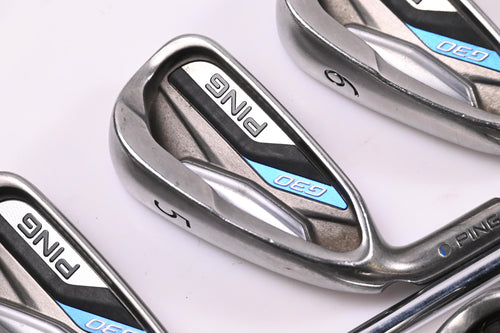 Left Hand Ping G30 Irons / 4-PW+SW / Blue Dot / Regular Flex Ping CFS Distance