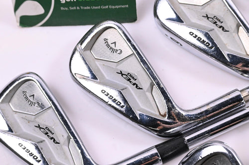 Left Hand Callaway Apex Pro 19 Irons / 3-PW / Stiff Flex Elevate Tour Shafts