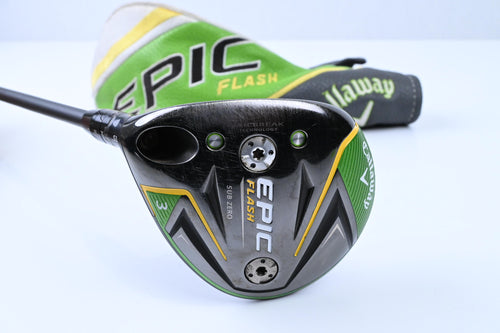 Left Hand Callaway Epic Flash #3 Wood / 15 Degree / Stiff Flex HZRDUS Black 70