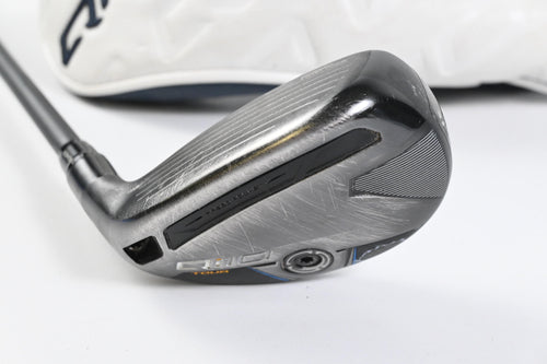 Left Hand Taylormade Qi10 Tour #4 Hybrid / 22 Degree / Stiff Flex Hzrdus Smoke