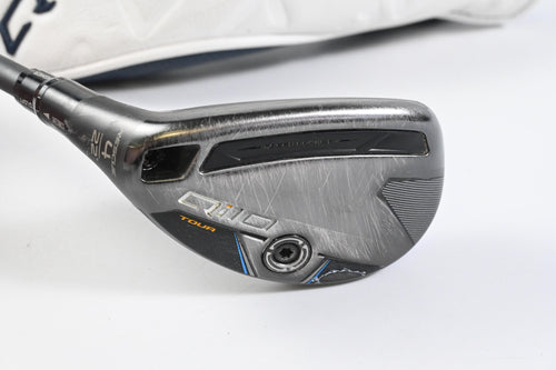 Left Hand Taylormade Qi10 Tour #4 Hybrid / 22 Degree / Stiff Flex Hzrdus Smoke