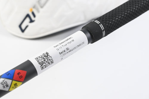 Left Hand Taylormade Qi10 Tour #4 Hybrid / 22 Degree / Stiff Flex Hzrdus Smoke