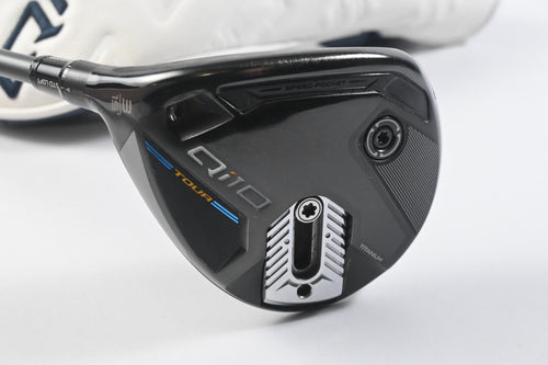 Left Hand Taylormade Qi10 Tour #3 Wood / 15 Degree / Stiff Flex Hzrdus Smoke
