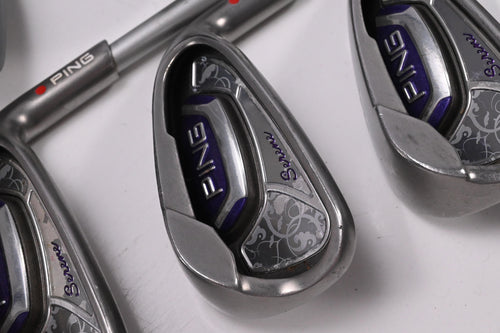 Ladies Ping Serene Combo Irons / 5-PW+SW / Red Dot / Ladies Flex Ping ULT 210