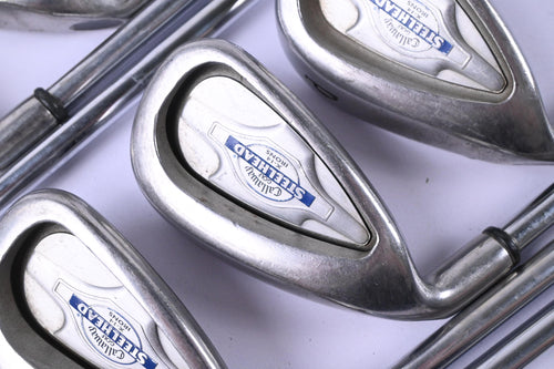 Left Hand Callaway X-14 Irons / 3-PW / Uniflex Callaway Steelhead Shafts